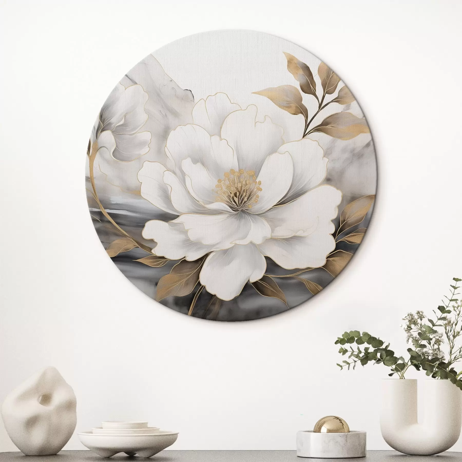 Obraz Velká abstraktní květina na akvarelovém pozadí Č. r42966