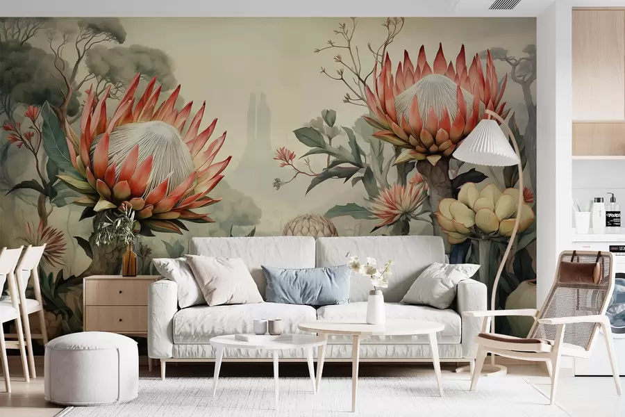 Fototapet Velké tropické květiny w08805