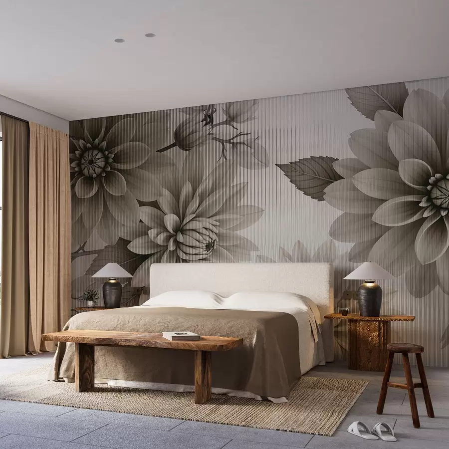 Fototapet Velké květiny za sklem w03197v1