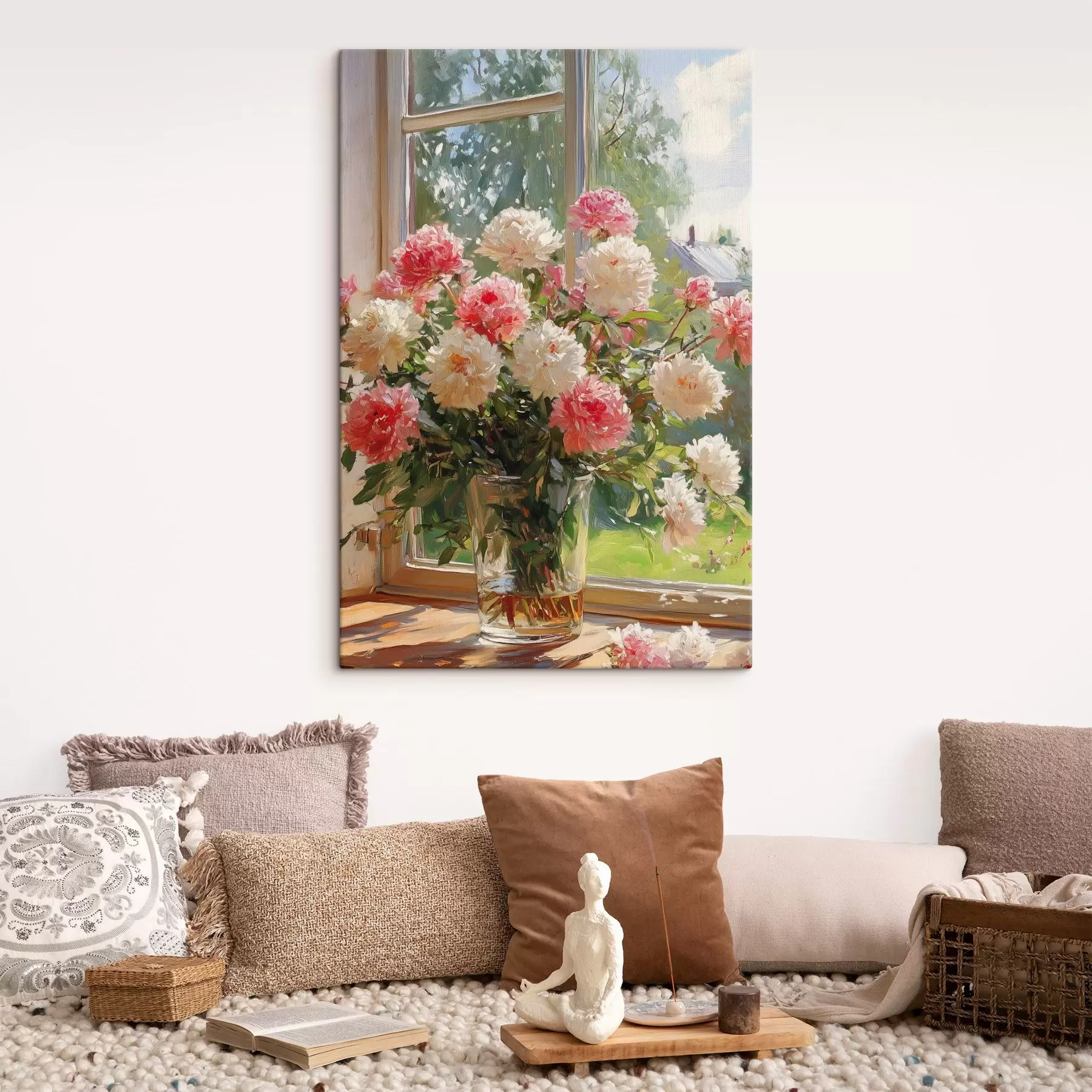 Obraz Kytice na okně ve stylu olejomalby Č. s42978