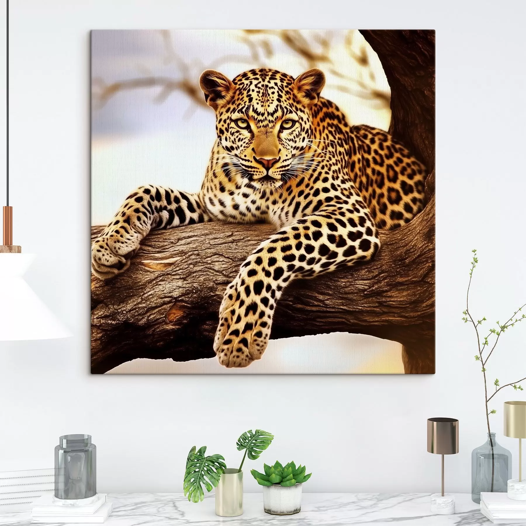Fototapet Leopard na stromě s42984