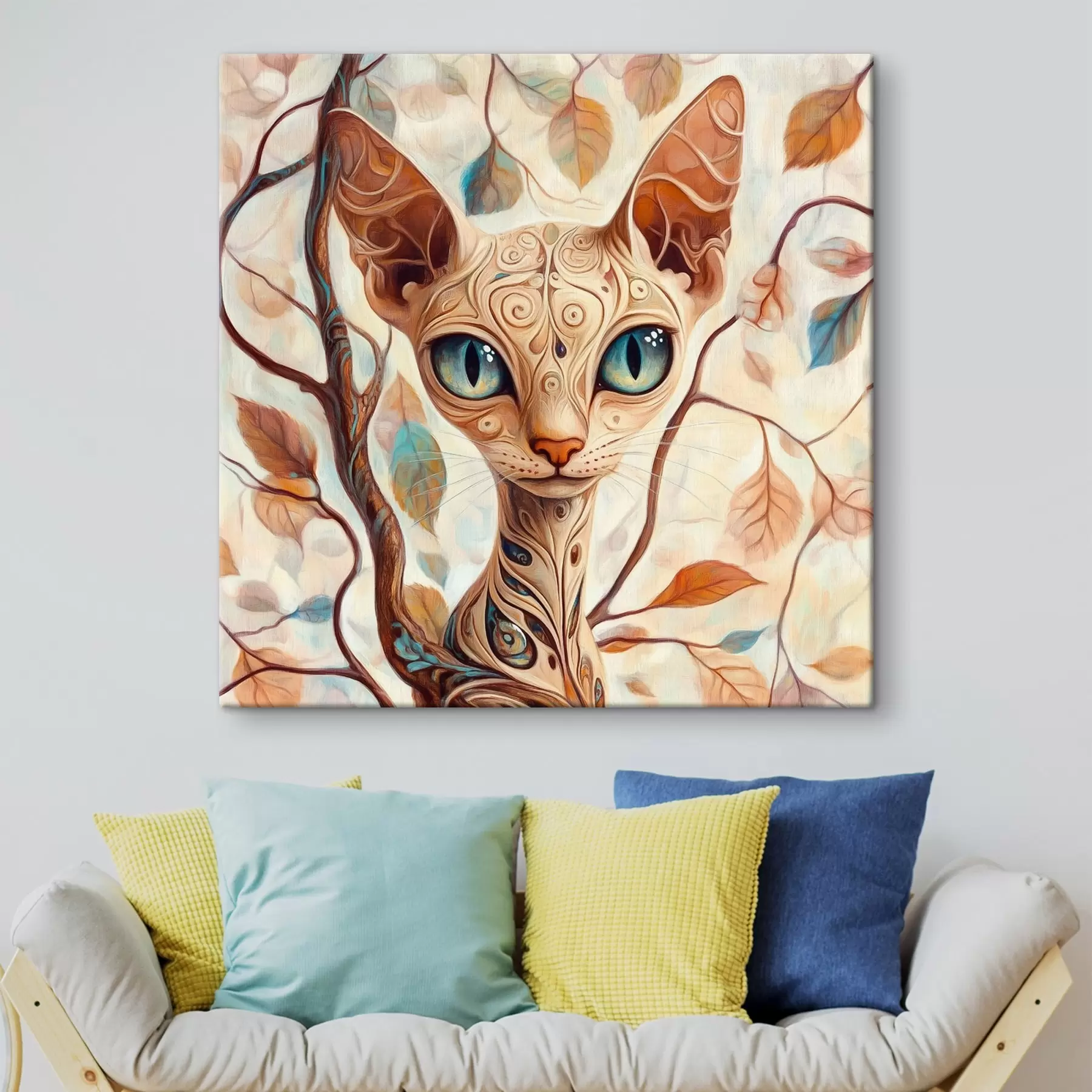 Obraz Koťátko a větve stromu Č. s42988