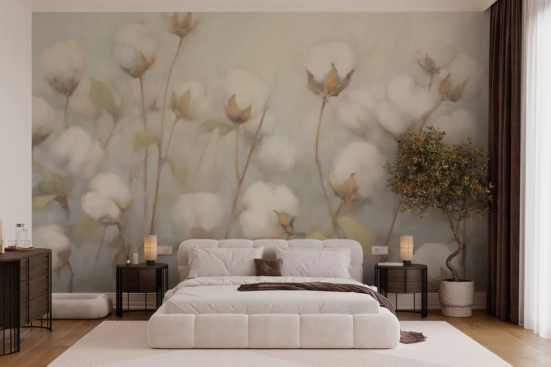 Fototapet Bavlněné květiny w03220