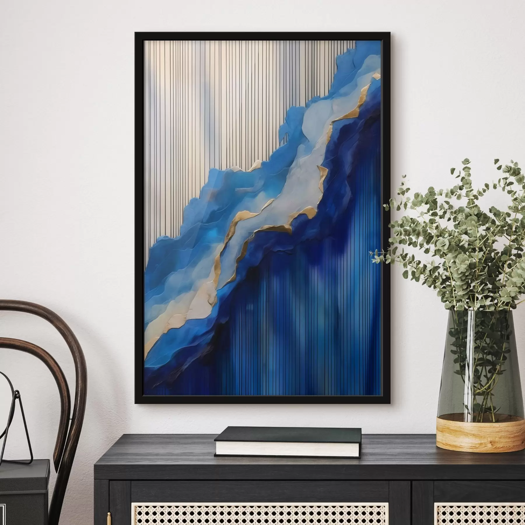 Fototapet Abstraktní modré textury s čarami v pozadí f43002