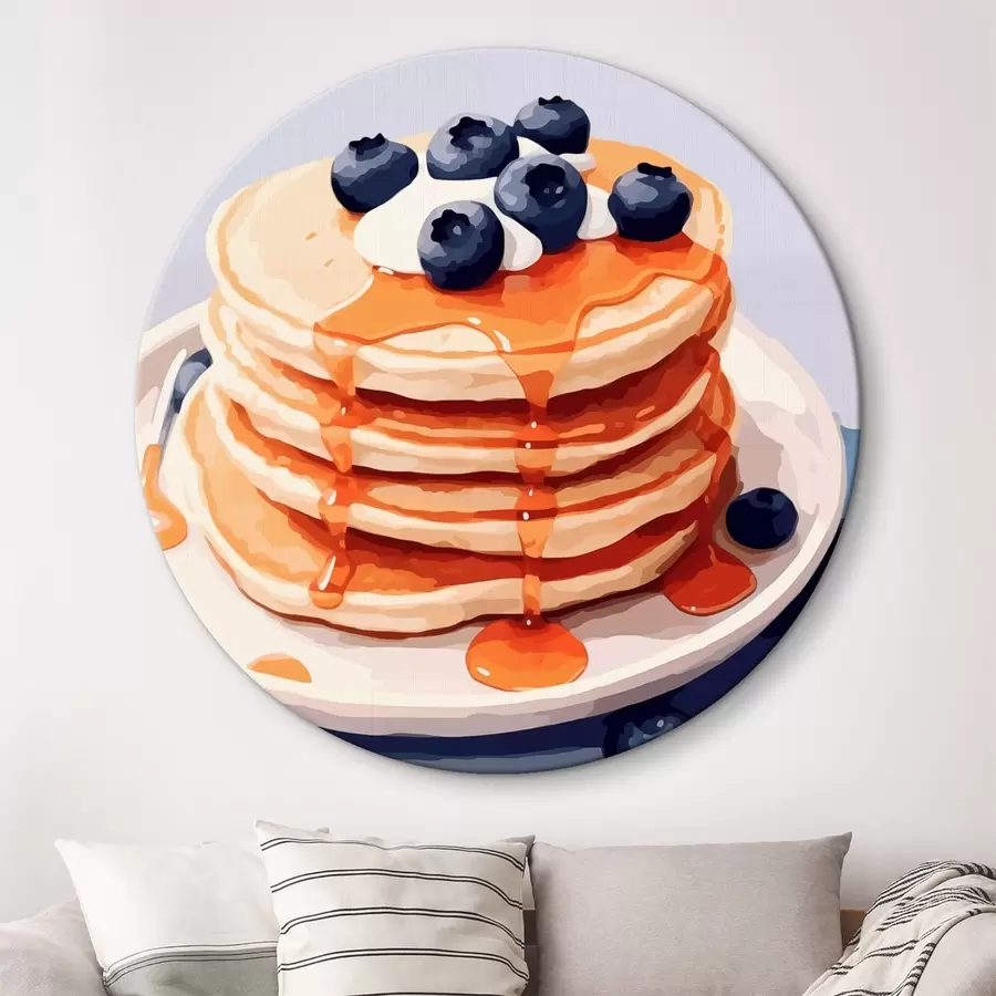 Obraz Palačinky se sirupem a borůvkami na talíři Č. r43009