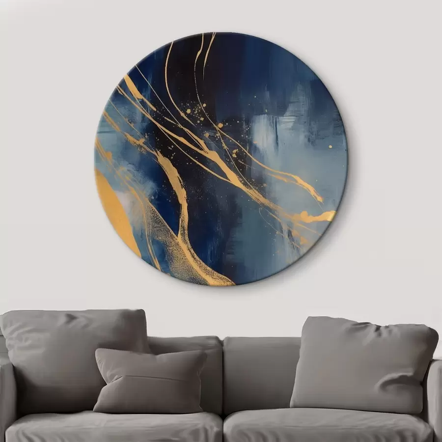 Obraz Abstrakce v modrých a žlutých odstínech Č. r43014