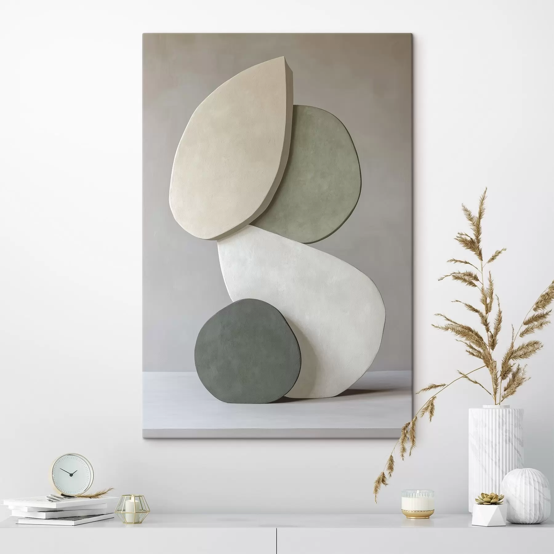 Fototapet Kompozice s kameny, realismus, pastelové barvy, přirozené osvětlení  s43050