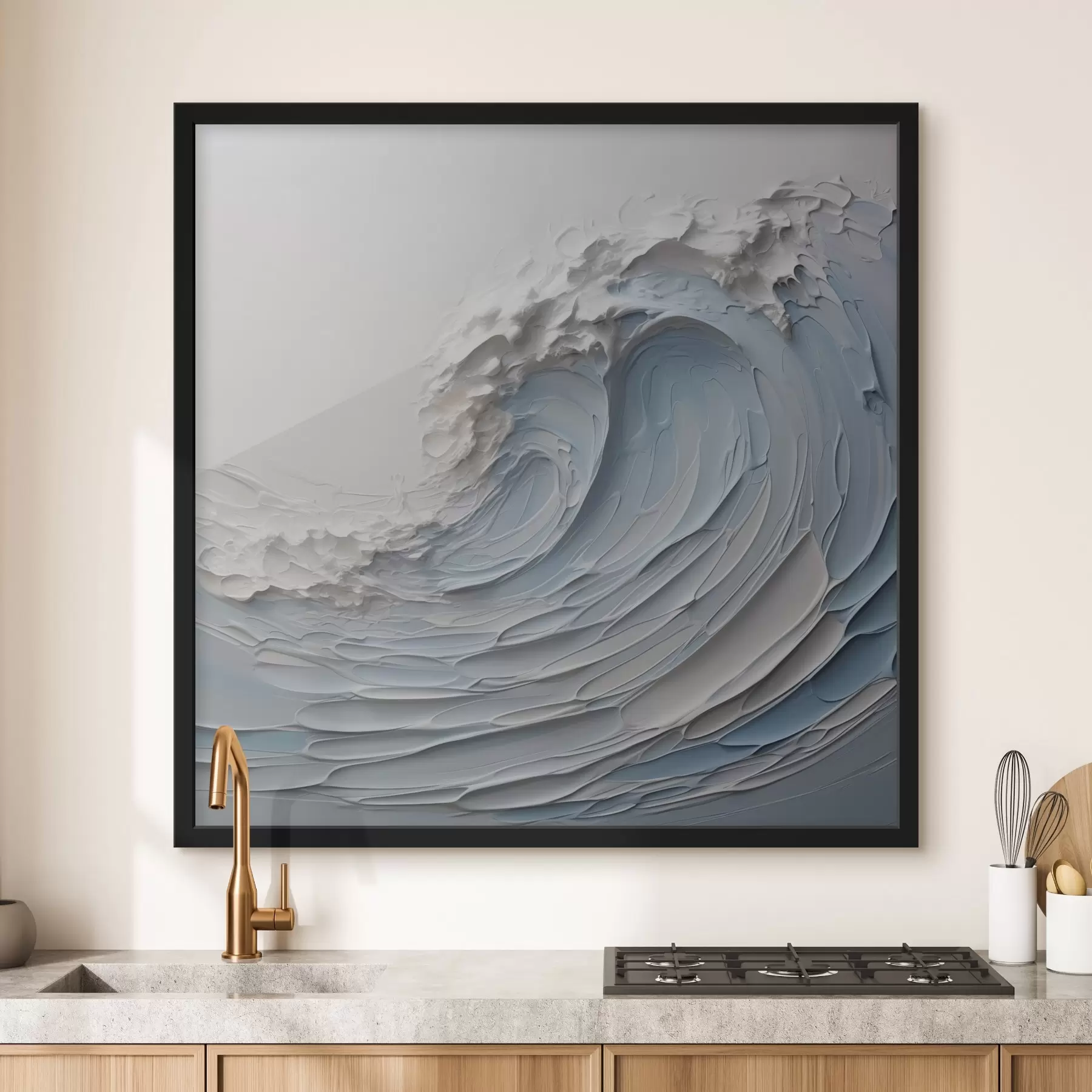 Obraz Abstraktní vlny imitující tahy štětcem Č. f43194