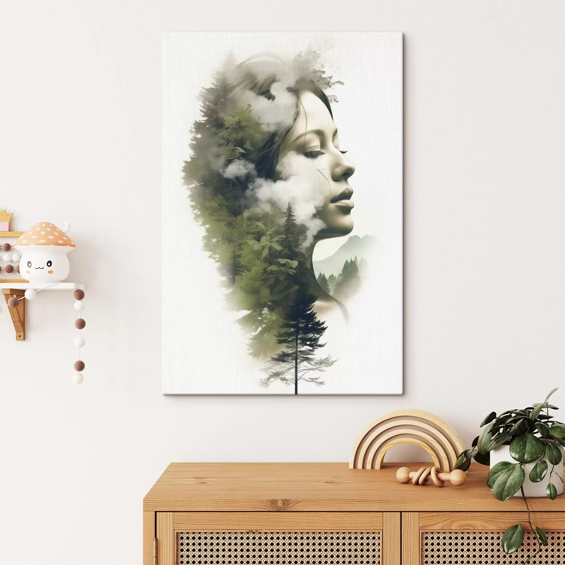 Obraz Lidé, dívka, příroda, abstraktní pohled Č. s43206