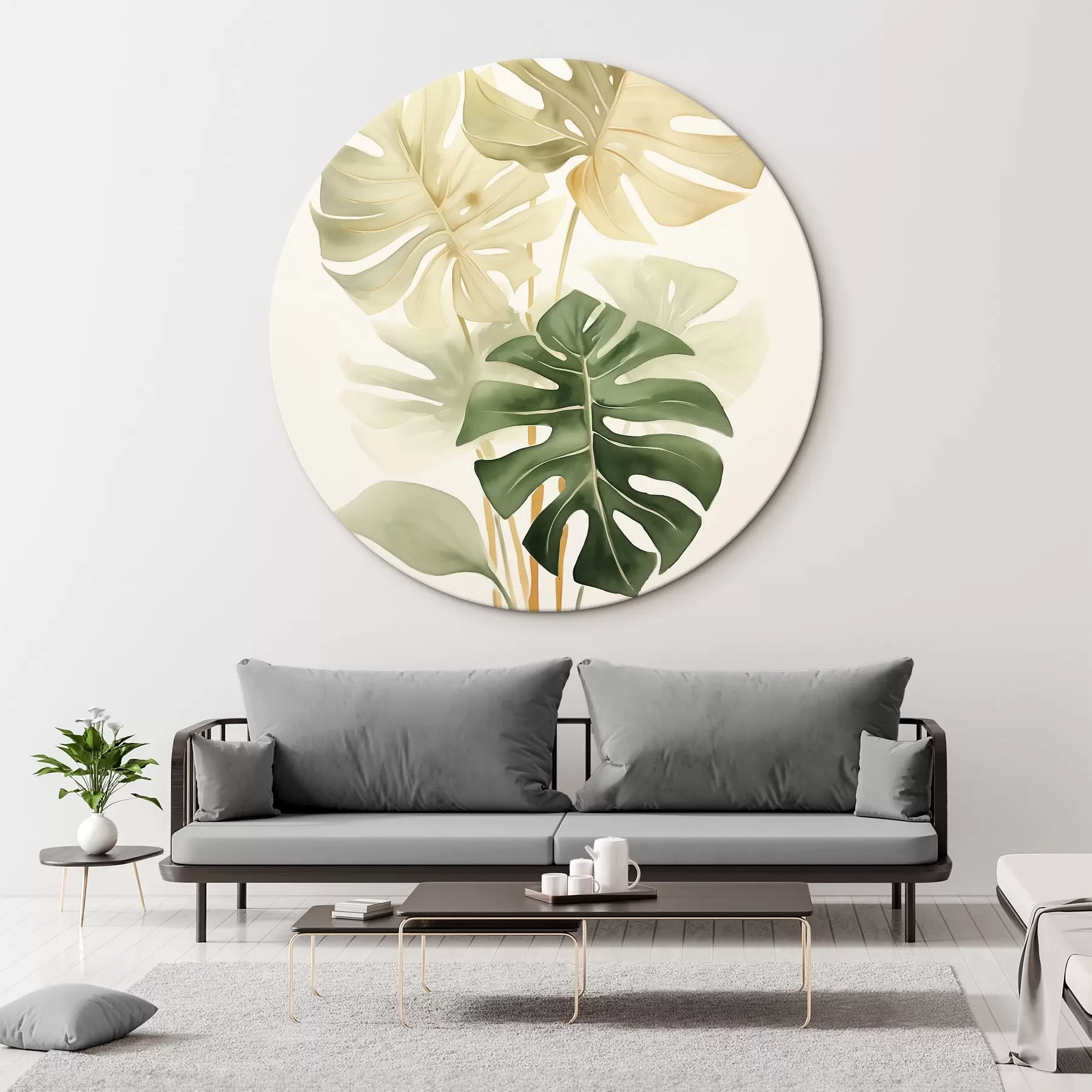 Obraz Listy Monstera, imitace akvarelu Č. r43209