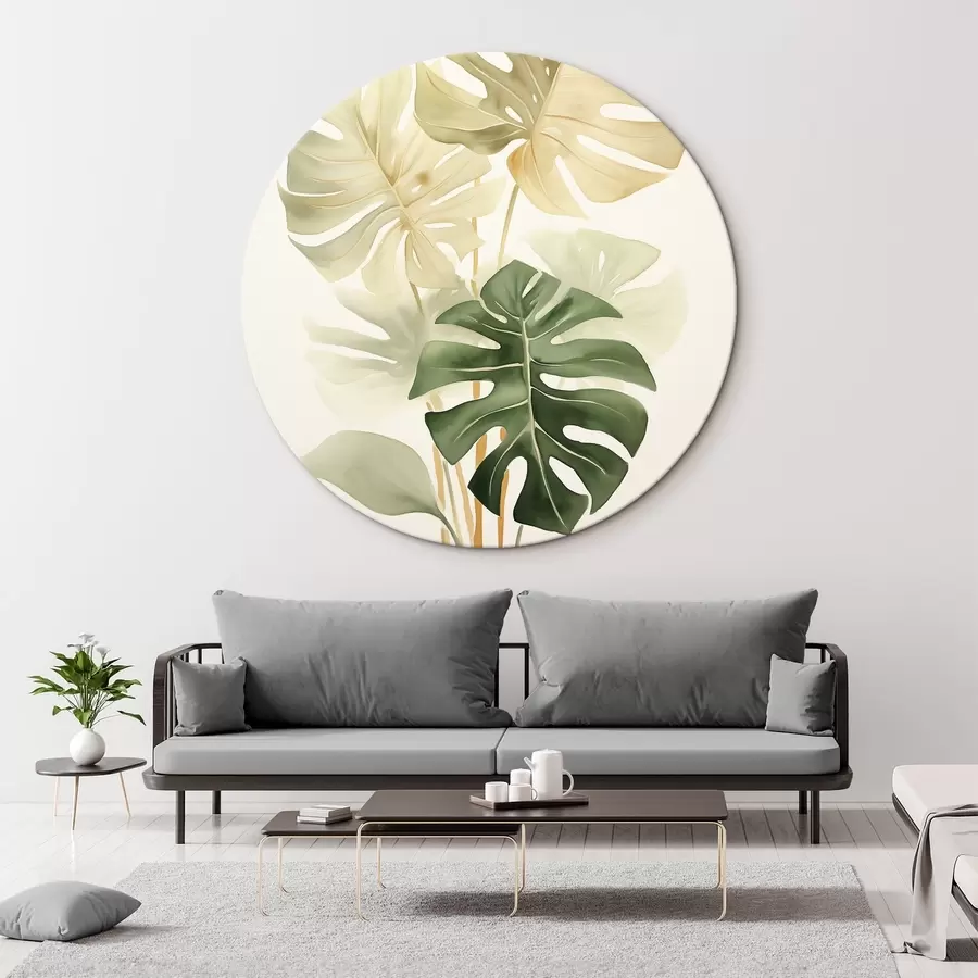 Obraz Listy Monstera, imitace akvarelu Č. r43209