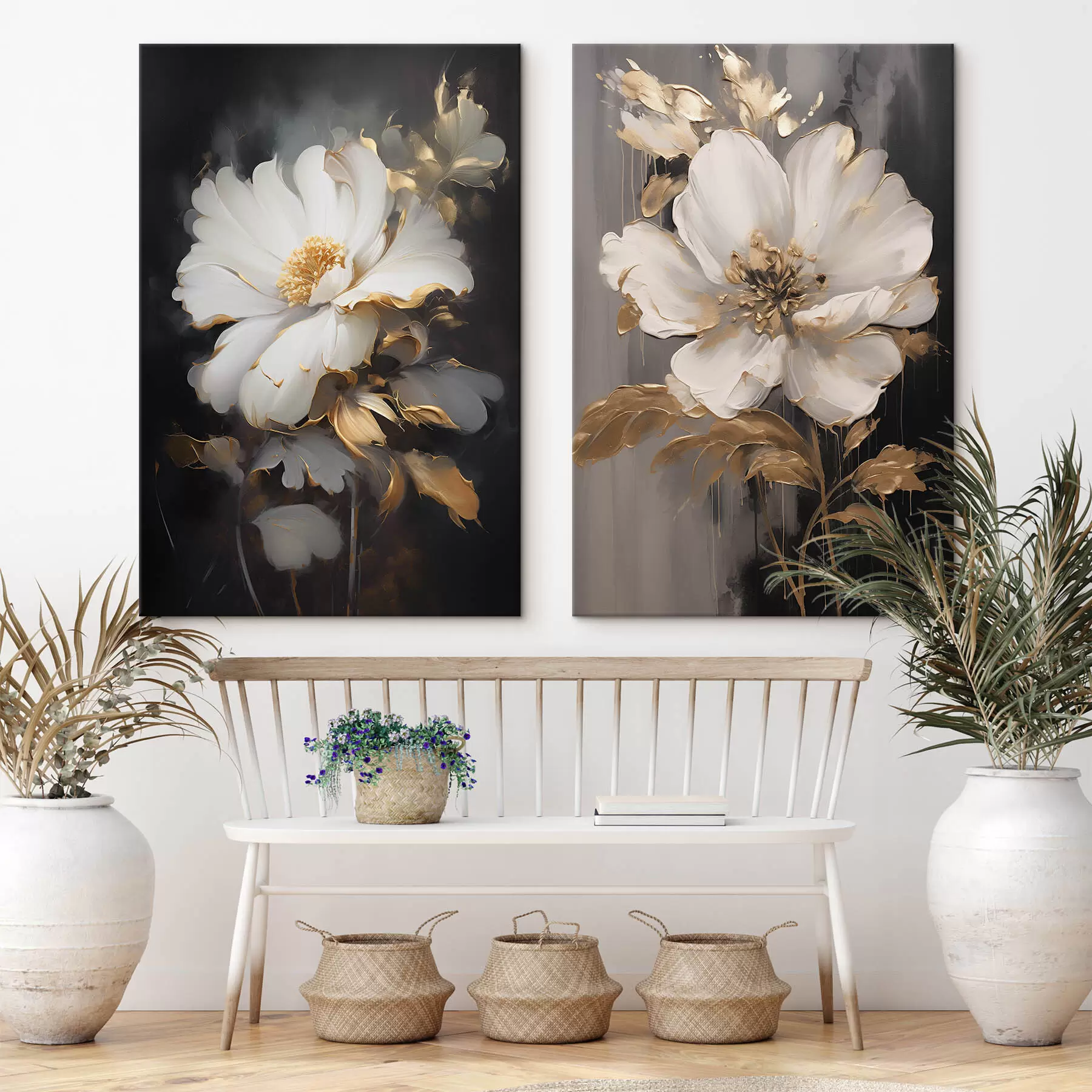 Obraz Krásné květiny na tmavém pozadí Č. m00428