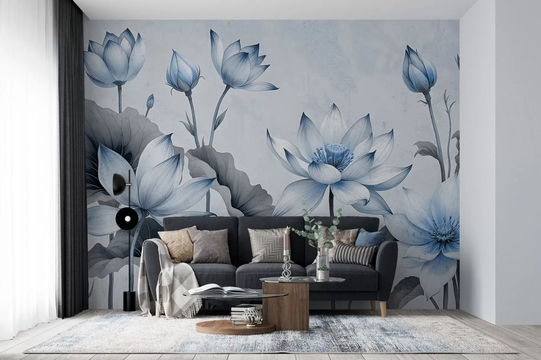 Fototapet Malované lotosy w03332v1