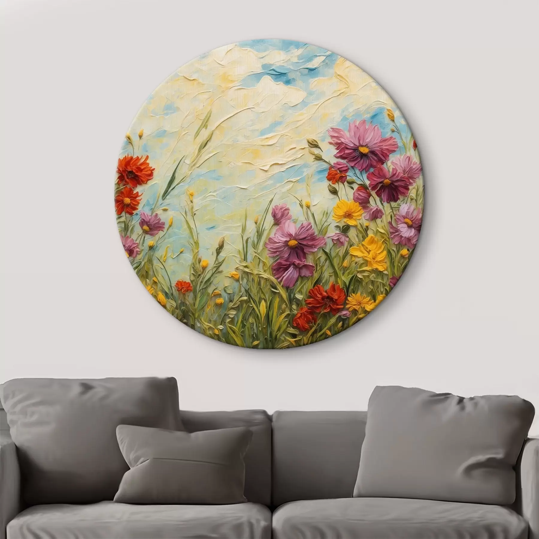 Obraz Pole květin ve stylu olejomalby Č. r43102