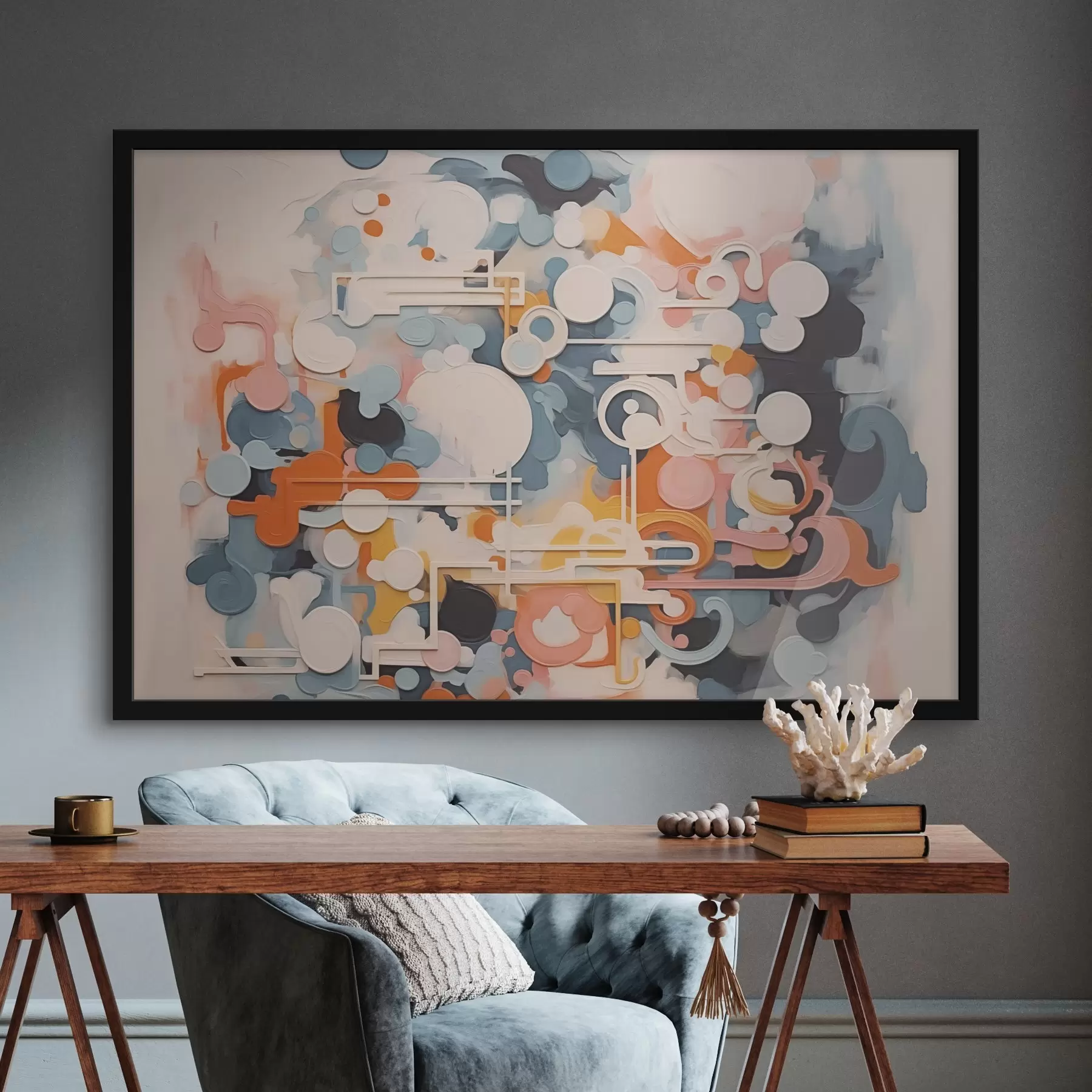 Fototapet Abstrakce napodobující malbu f43227