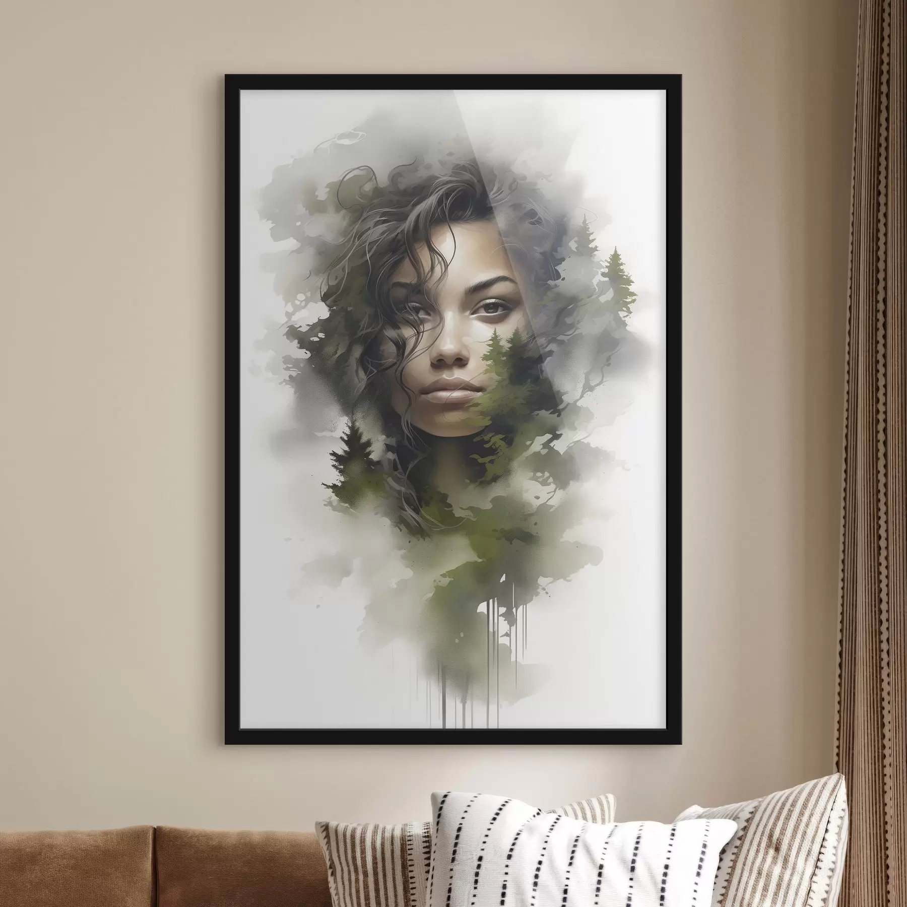 Fototapet Lidé, abstraktní obraz lesa f43259