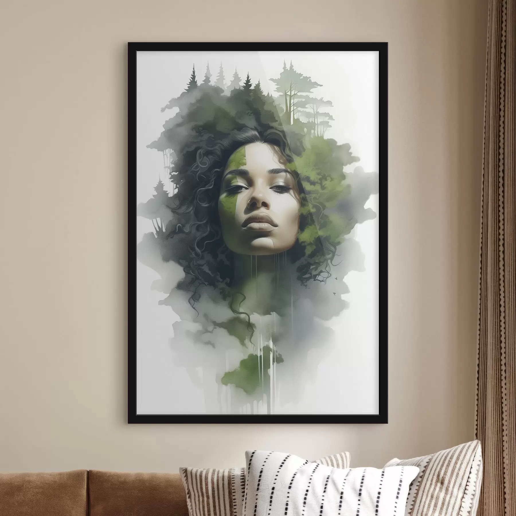 Fototapet Lidé, abstraktní obraz lesa f43260