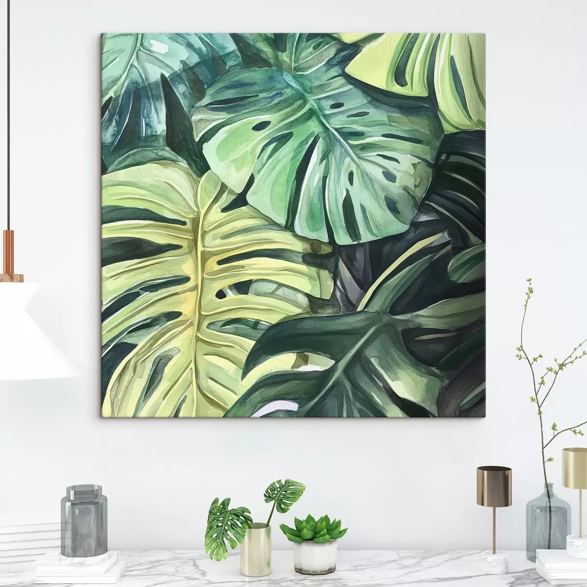 Obraz Tropické listy na bílém pozadí Č. s43305