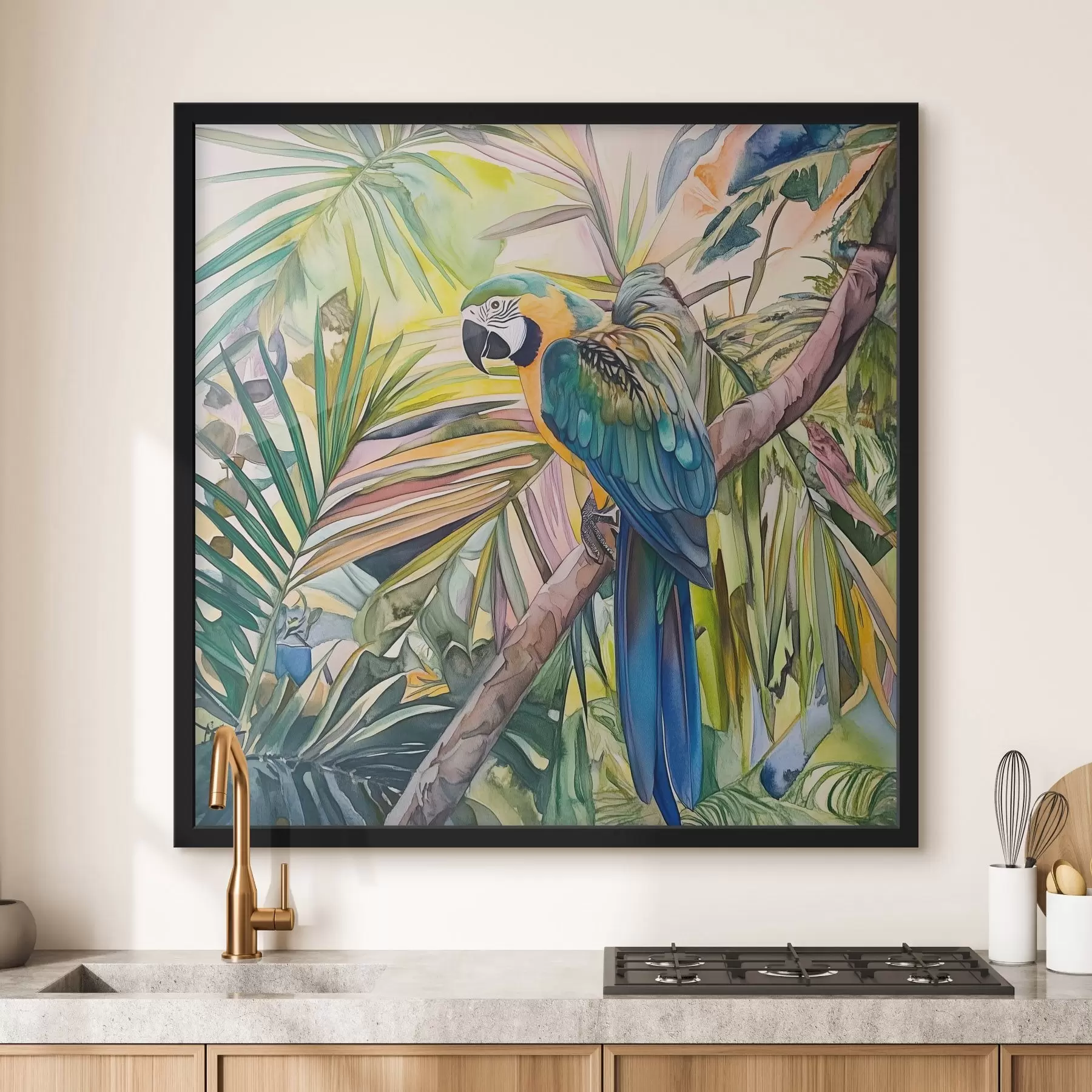 Fototapet Papoušek na stromě f43306