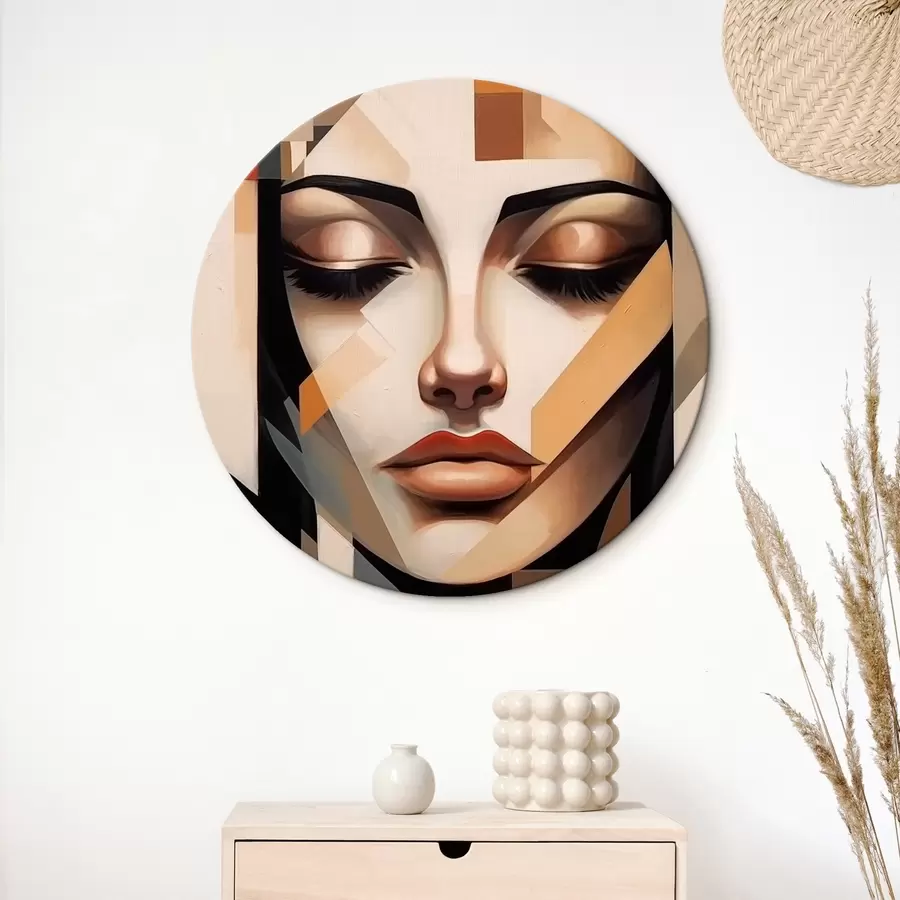 Obraz Geometrický portrét v teplých barvách Č. r43281