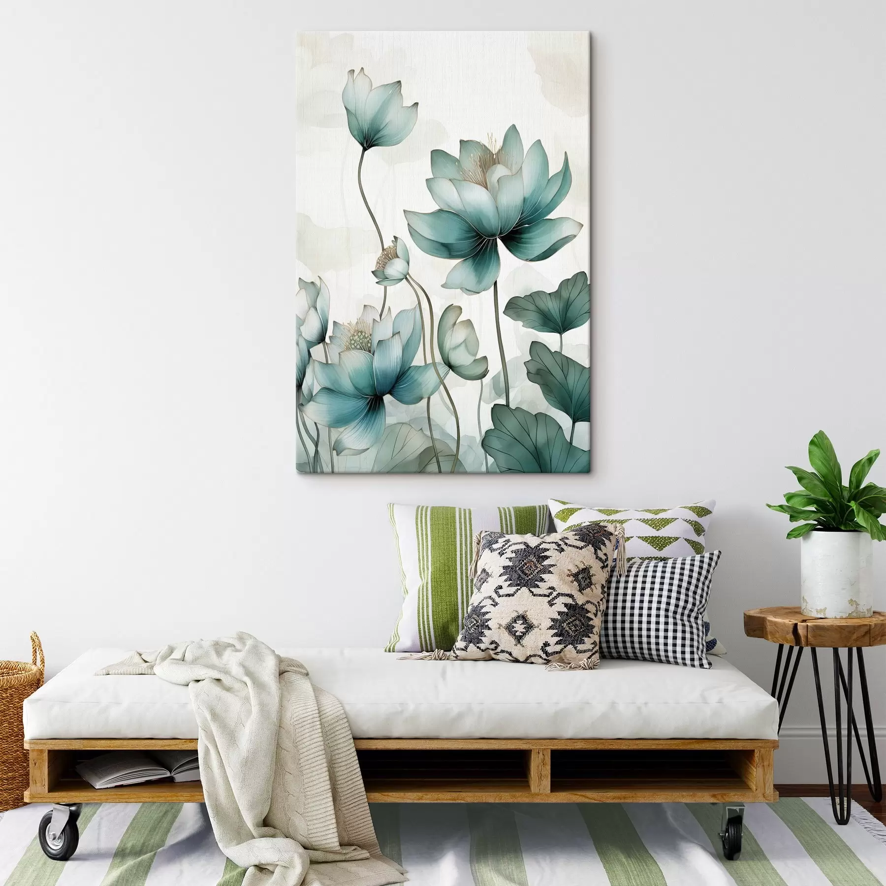 Obraz Akvarelová kompozice, lotosy Č. s43339