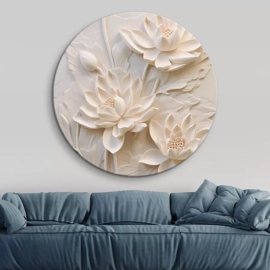 Obraz Bílá lišta, imitace, květiny Č. r43334