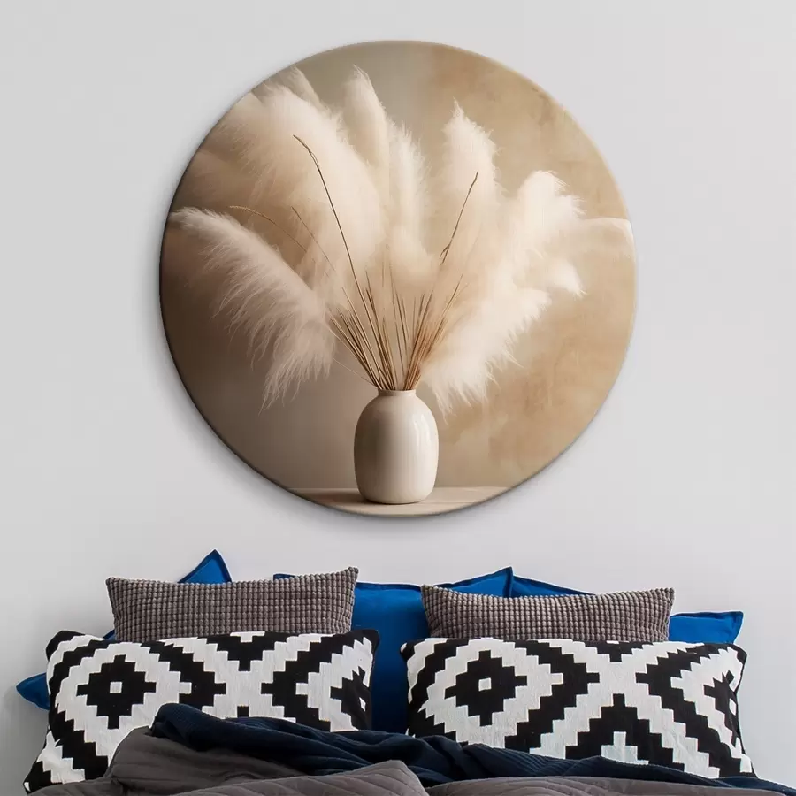 Obraz Chlupaté větvičky rákosu ve váze na stole Č. r43338