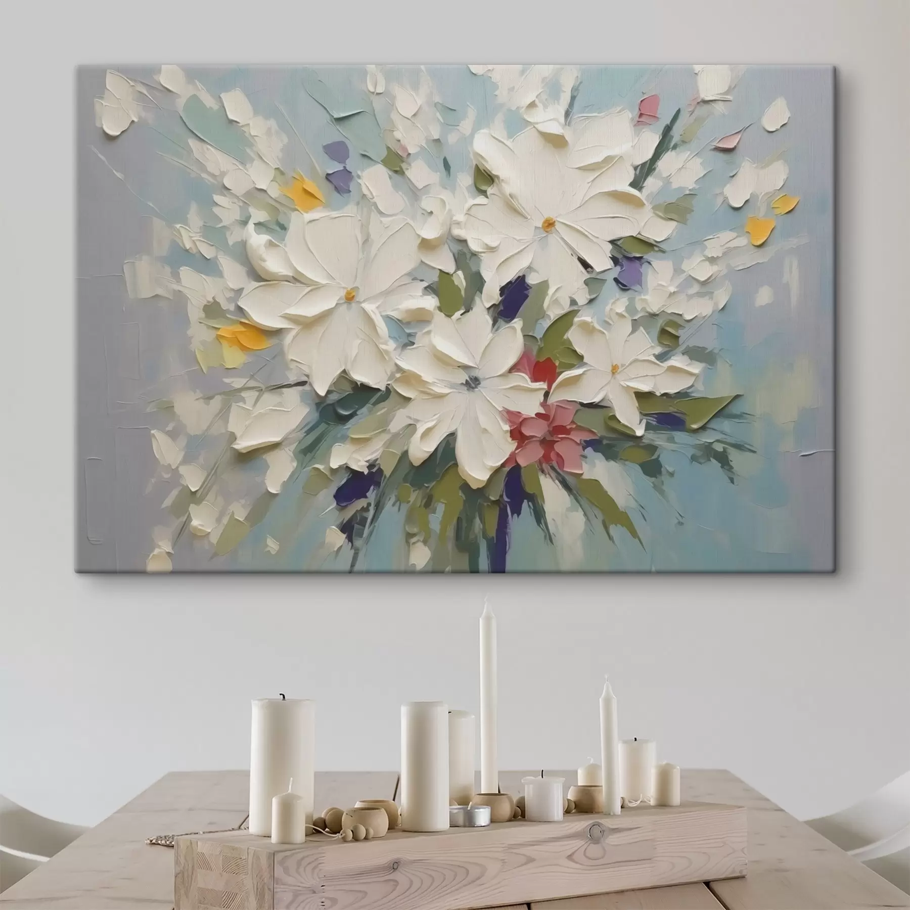 Fototapet Kytice květin imitace malby s43348