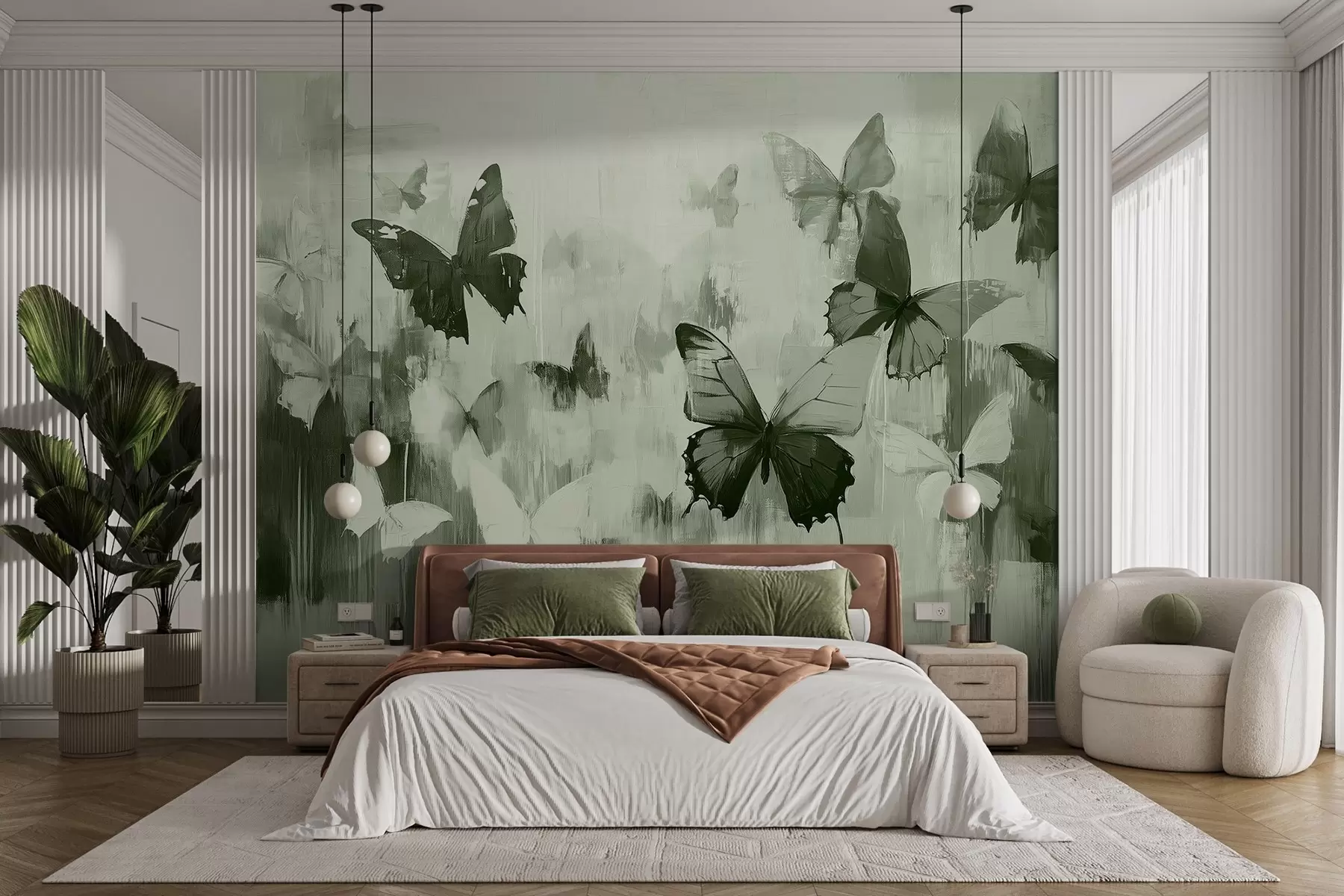 Fototapet Abstraktní motýli w08924v2