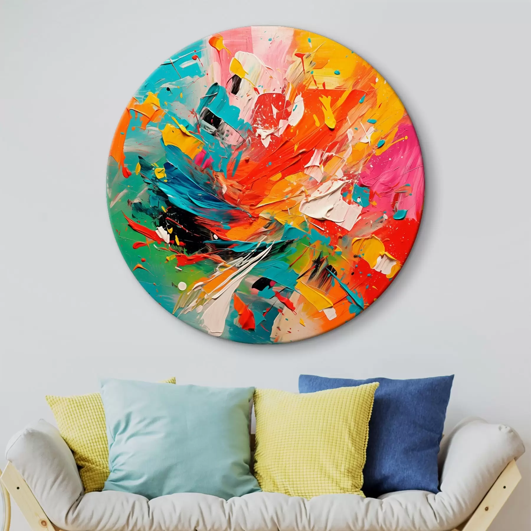 Fototapet Abstraktní barevná imitace tahů štětcem r43377