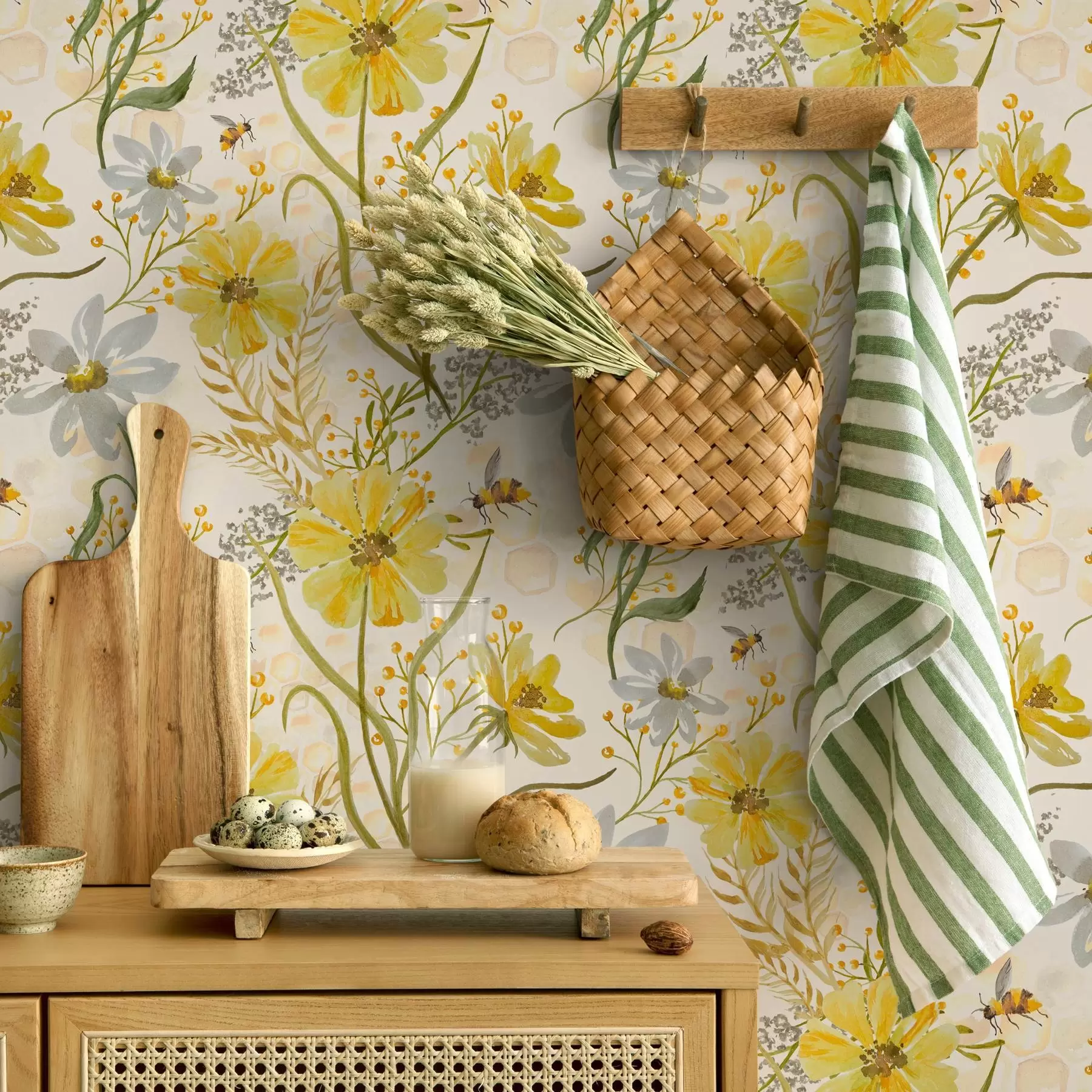 Fototapet Jasná květinová kompozice ve žluté barvě a00045