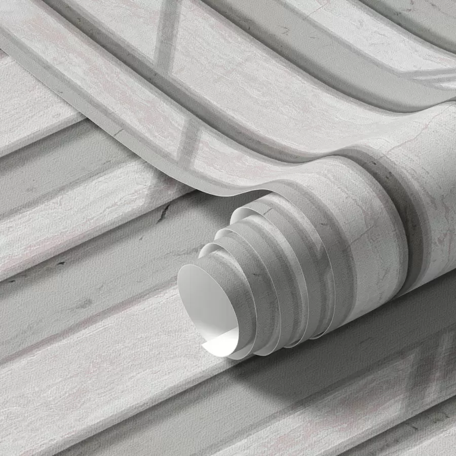 Fototapet Efekt dřevěného panelu ve světle šedé barvě a00055