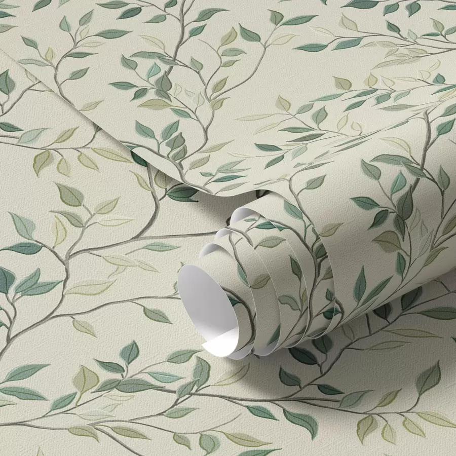 Fototapet Jemné kroucené větvičky s listy a00071