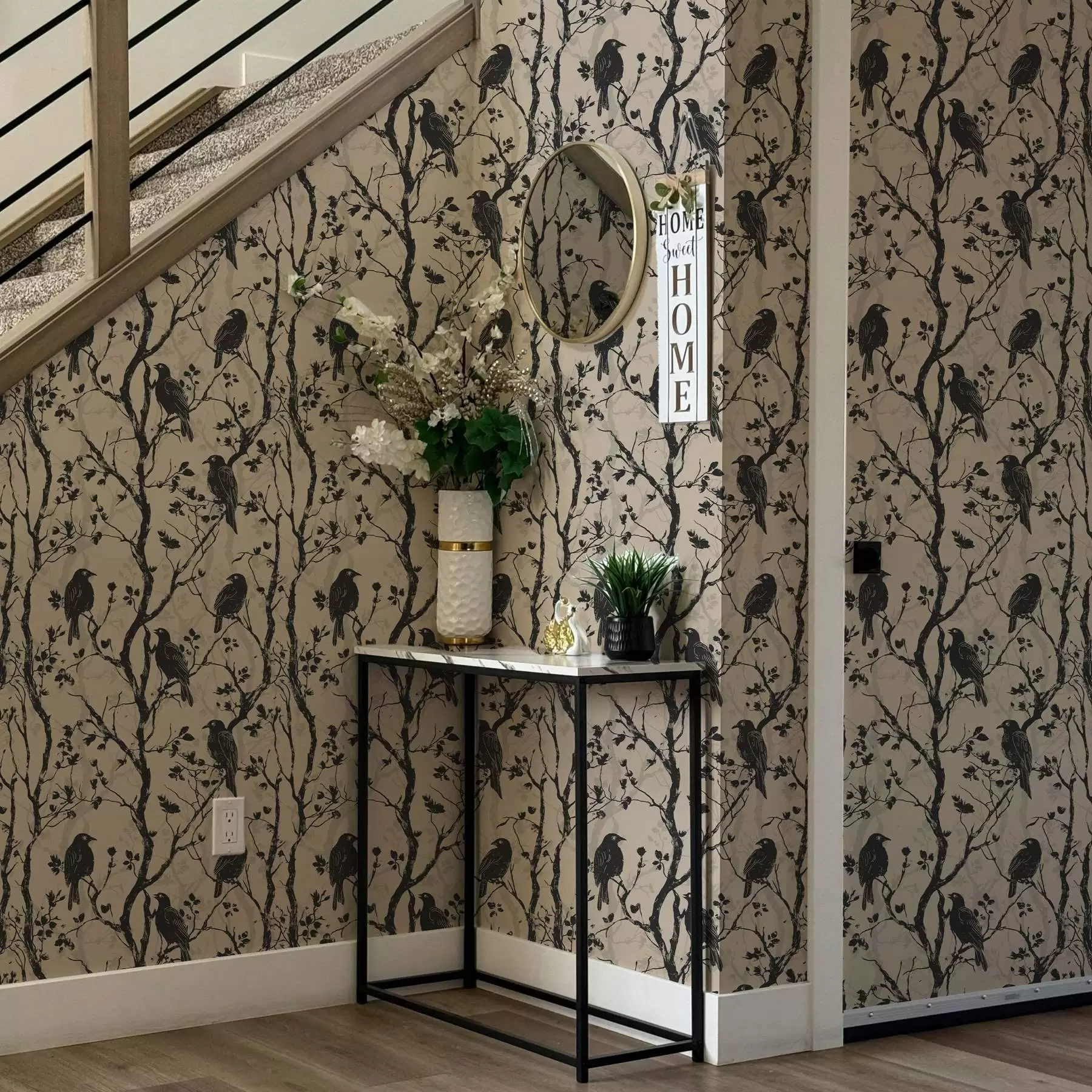 Fototapet Vrány na větvích a00082