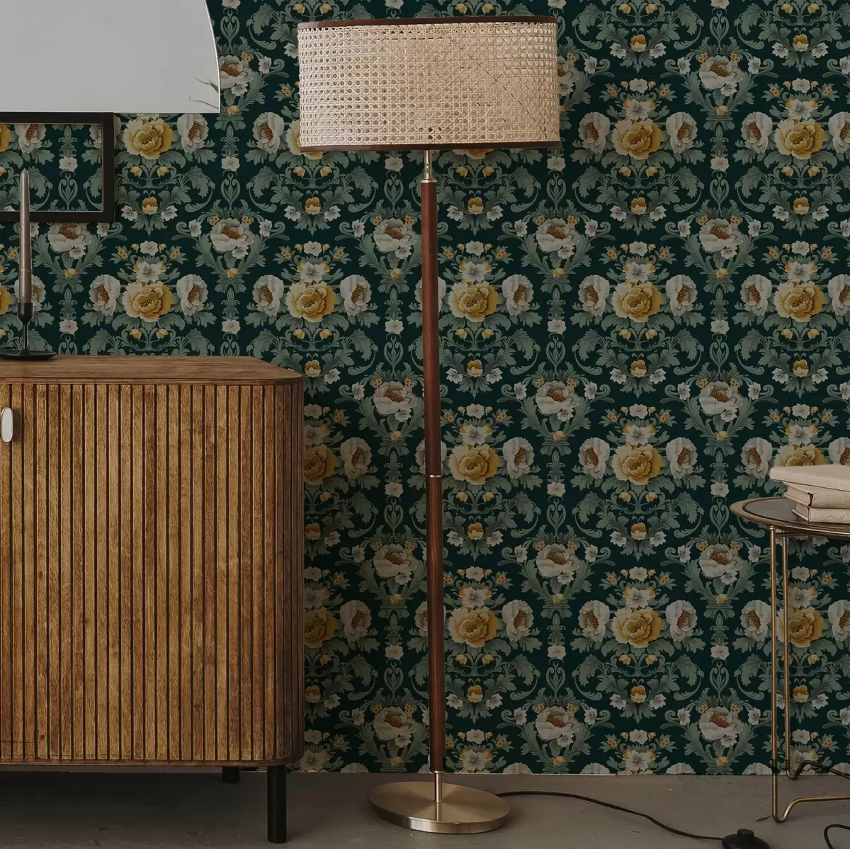 Tapety Žluté a bílé květy na tmavém pozadí a00089