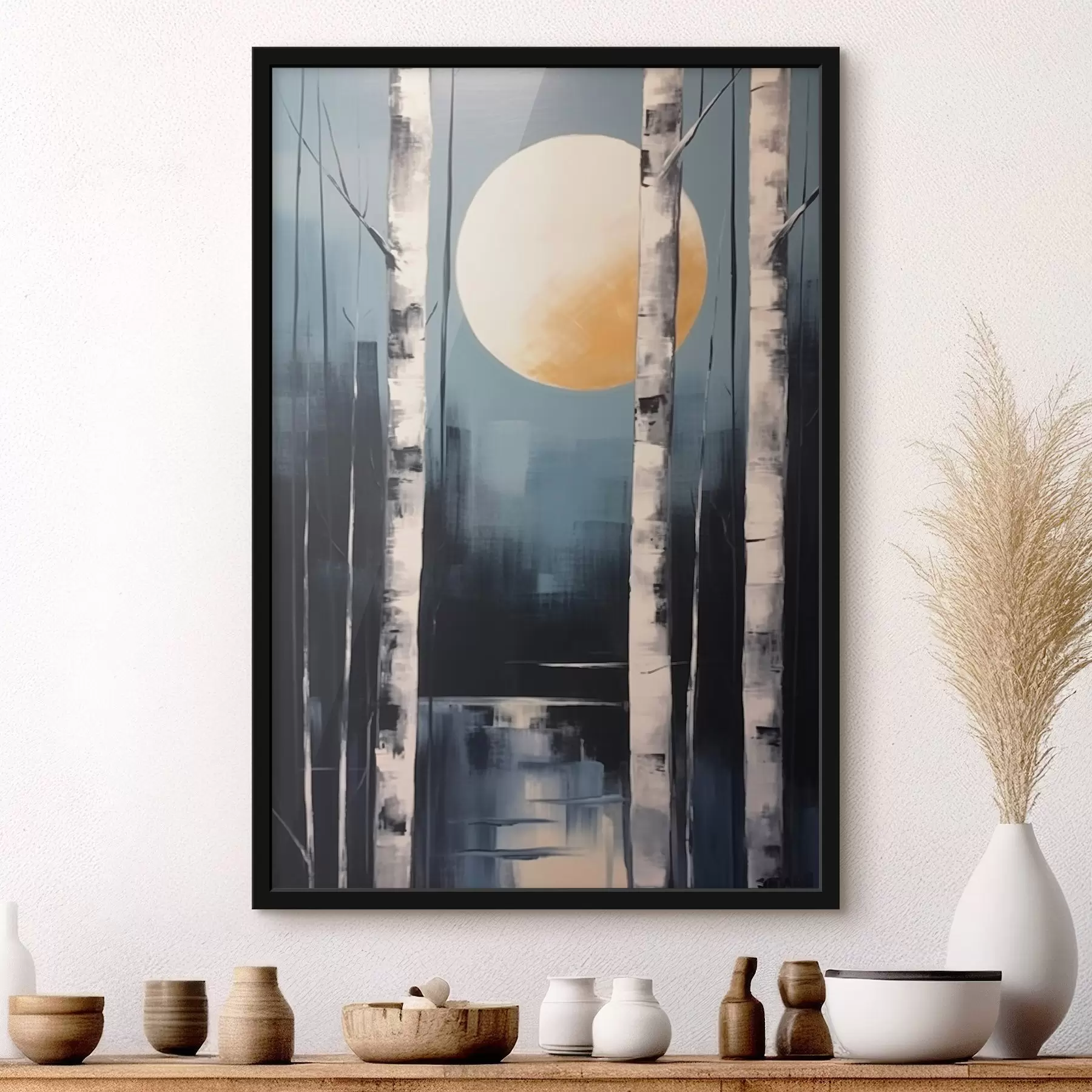 Fototapet Grafický obraz březového lesa f43413