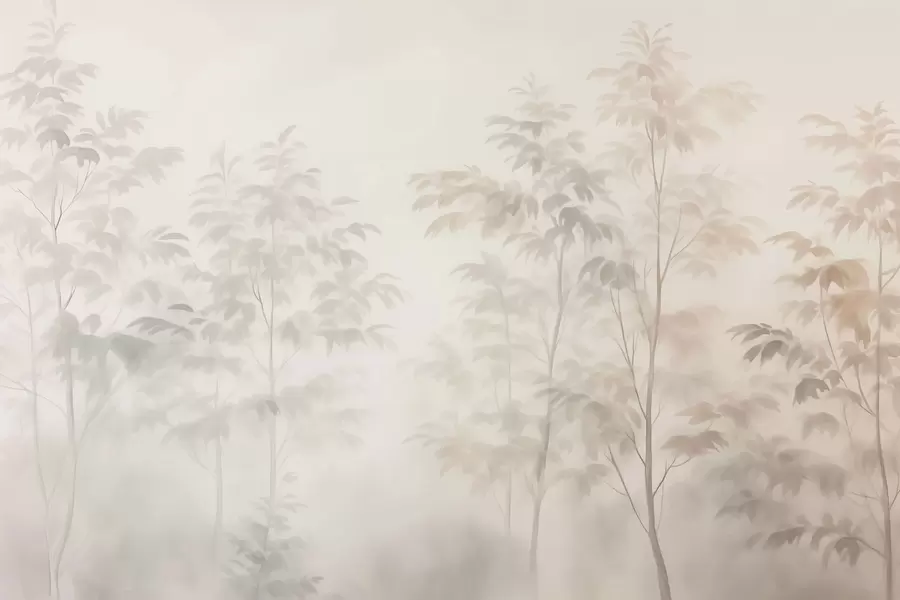 Fototapet Stromy imitace akvarel teplé barvy w03474