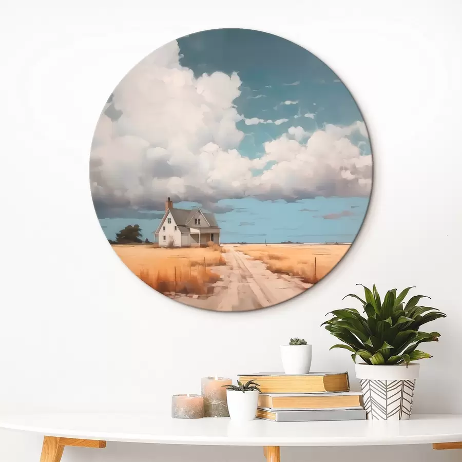 Obraz Dům v terénu imitace malby Č. r43440