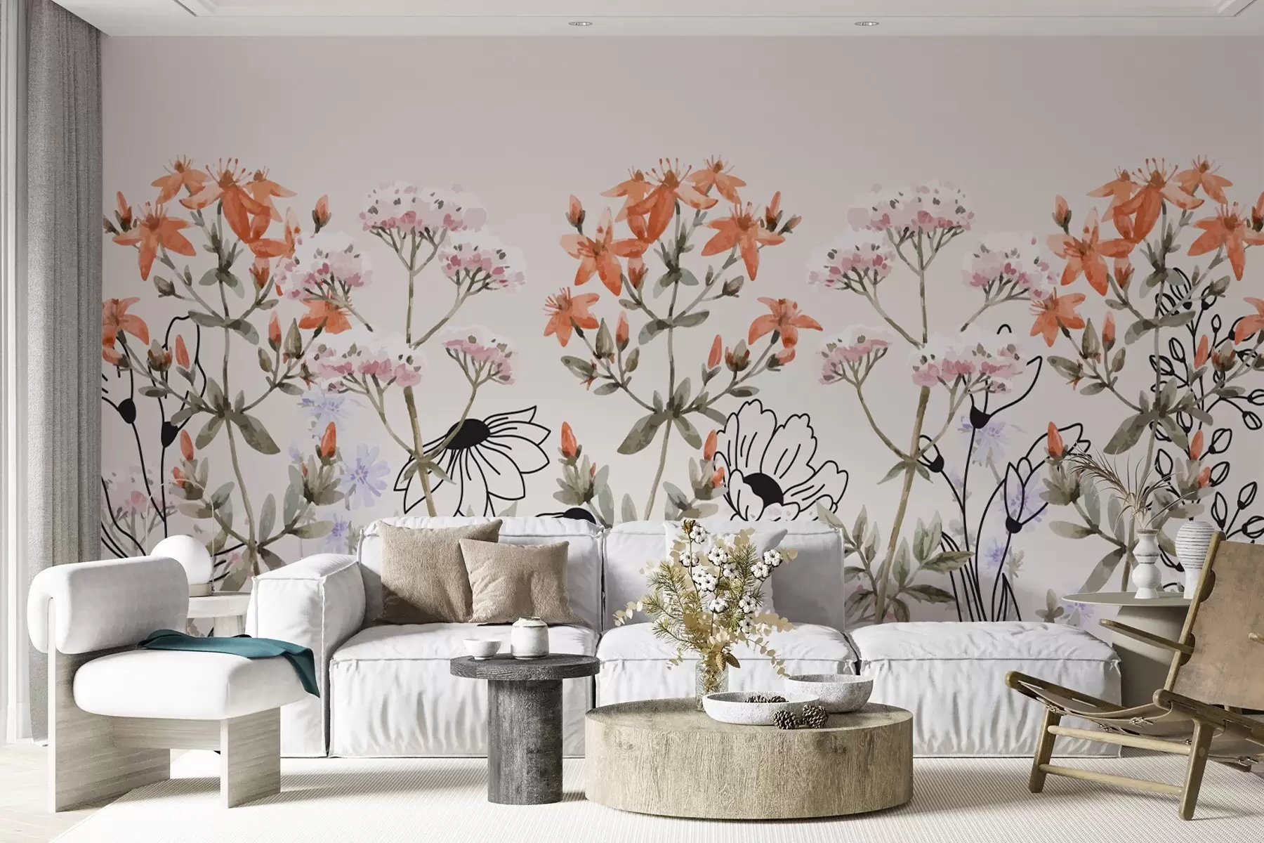 Fototapet Planě rostoucí rostliny a květiny w03485