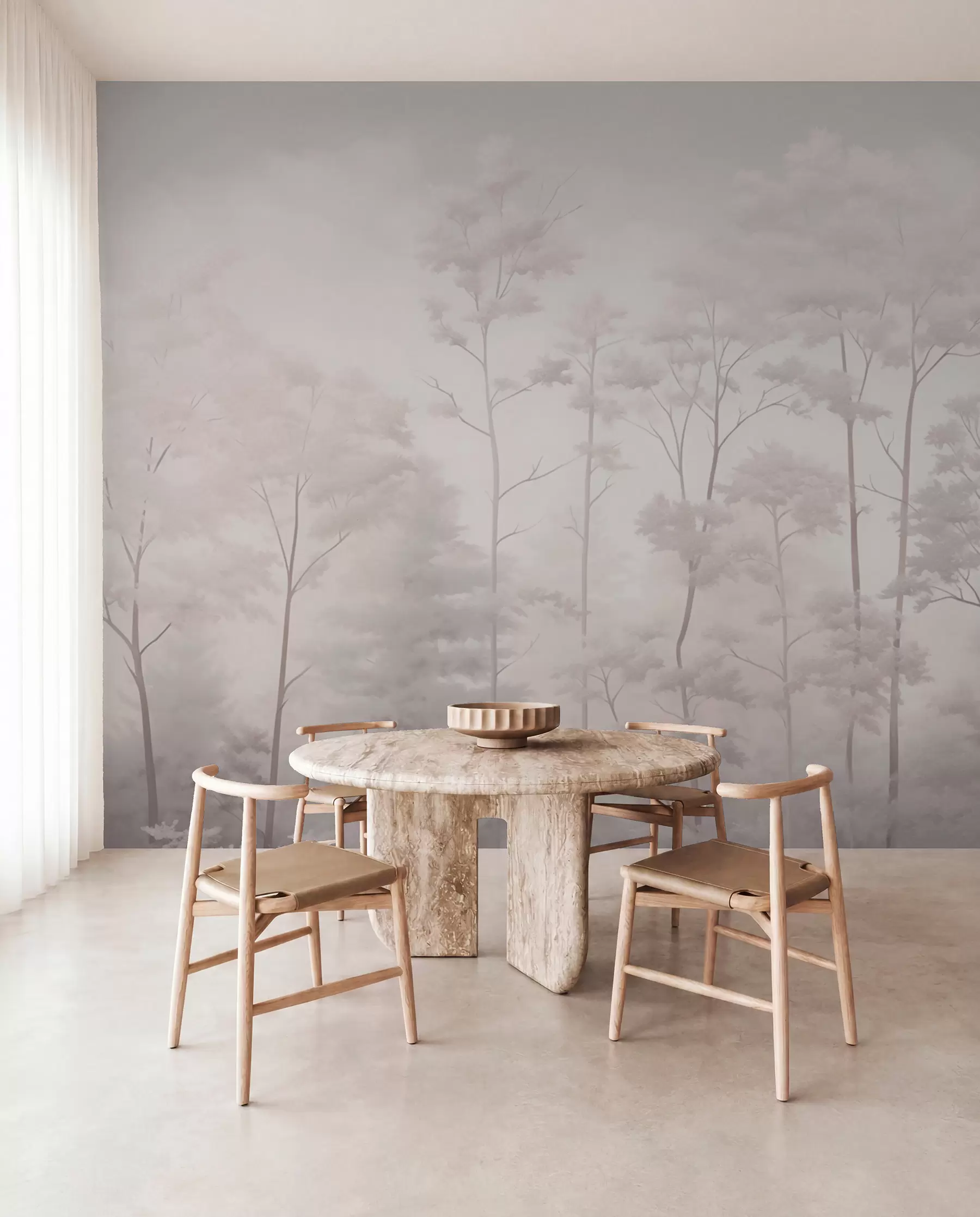 Fototapet Trendy les v jemných světlých pastelových barvách w03525