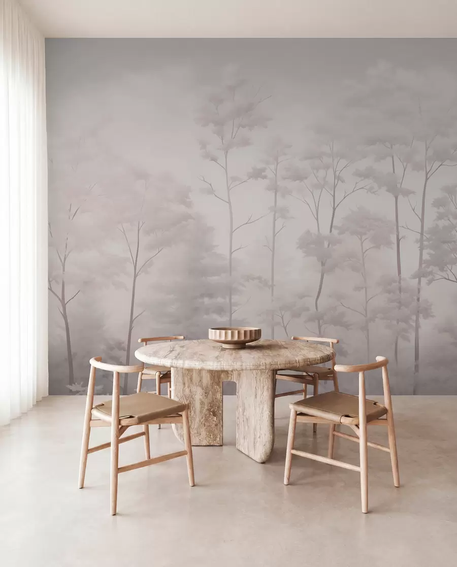 Fototapet Trendy les v jemných světlých pastelových barvách w03525