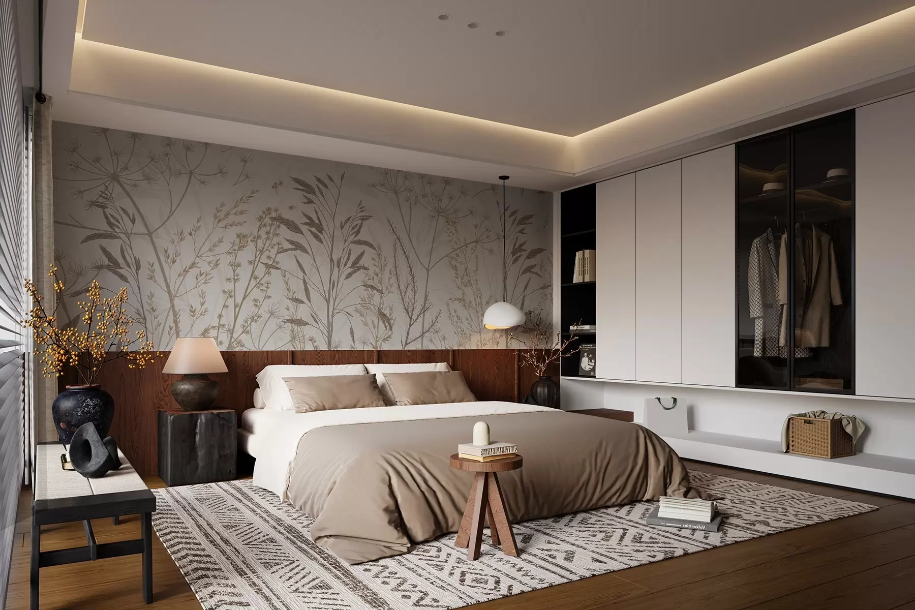 Fototapet Divoké trávy v jemných přírodních odstínech w03541v2