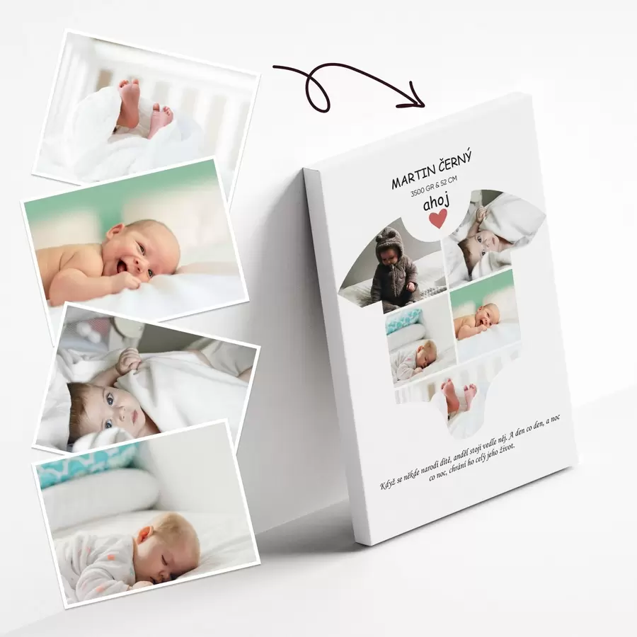 Obraz Koupit fotokoláž na plátno jako dárek Č. s43803