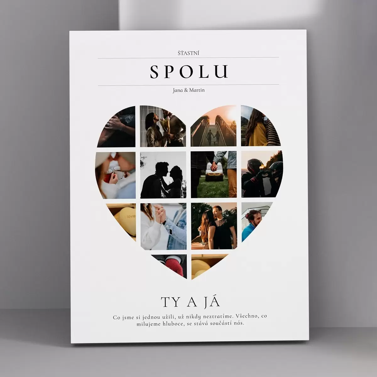 Obraz Koupit fotokoláž na plátno jako dárek Č. s43806