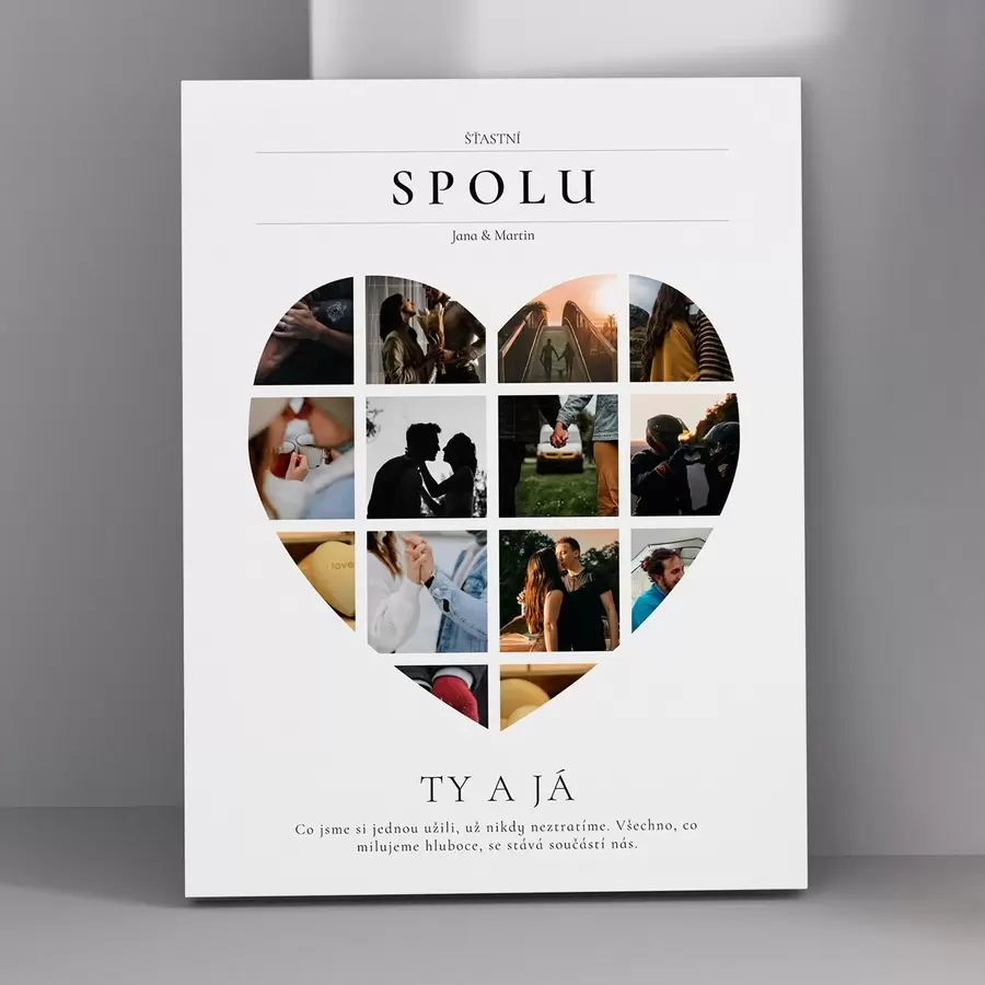 Obraz Koupit fotokoláž na plátno jako dárek Č. s43806