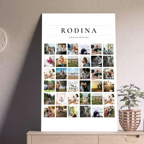 Koláž z fotek na zeď do interiéru