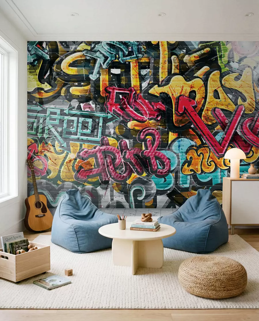 Fototapet Graffiti v plných barvách u56045