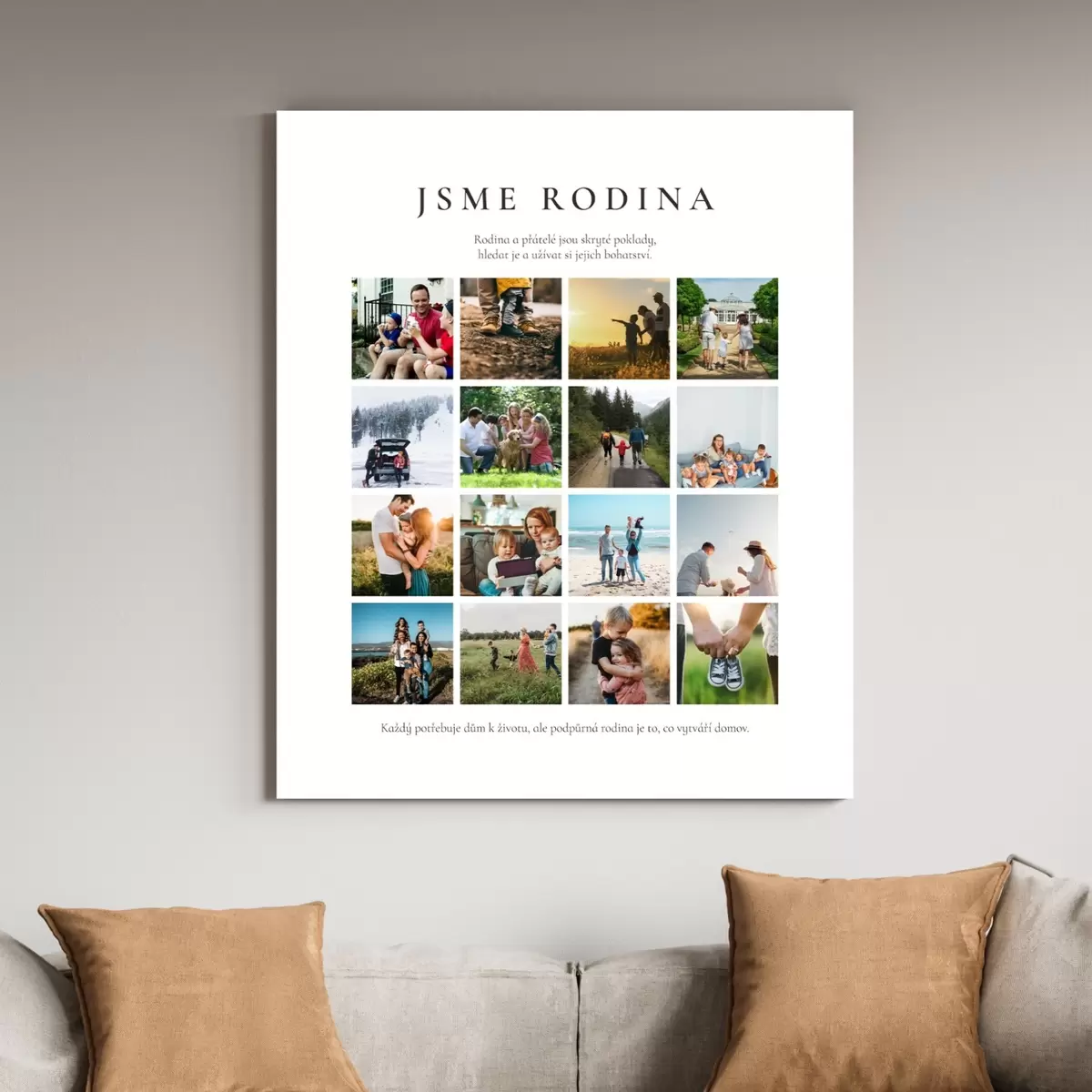 Obraz Tisk fotokoláže na plátno jako dárek Č. s43801