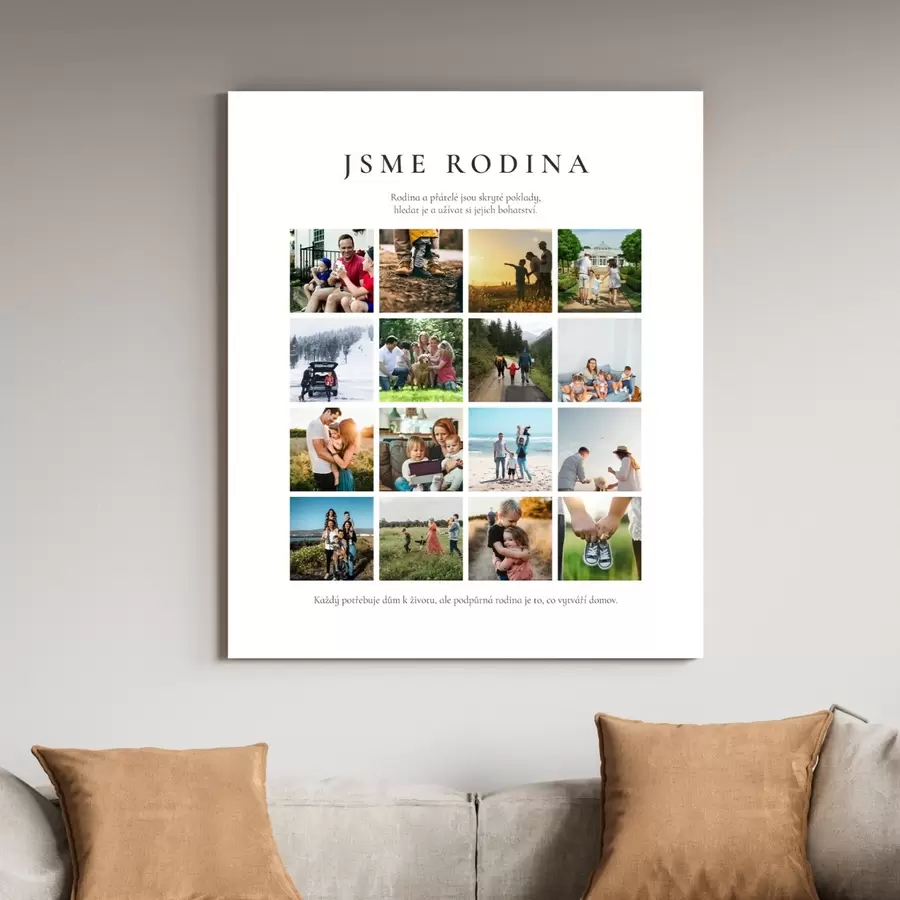 Obraz Tisk fotokoláže na plátno jako dárek Č. s43801