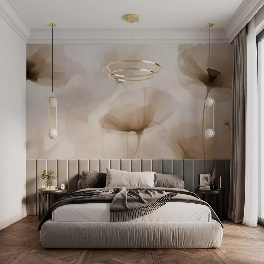 Fototapet Abstraktní siluety květin w03508